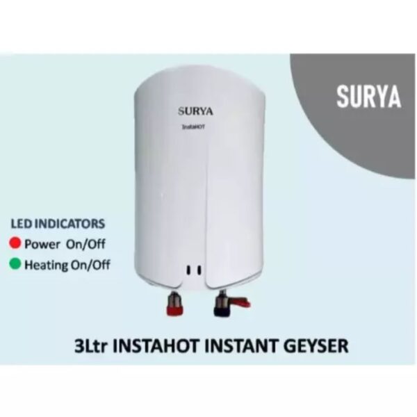 Surya InstaHot 3 L White Instant Water Heater Geyser - Image 4