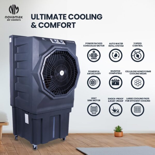 Novamax Rambo 150 L Desert Air Cooler With 100% Copper Motor - Image 4